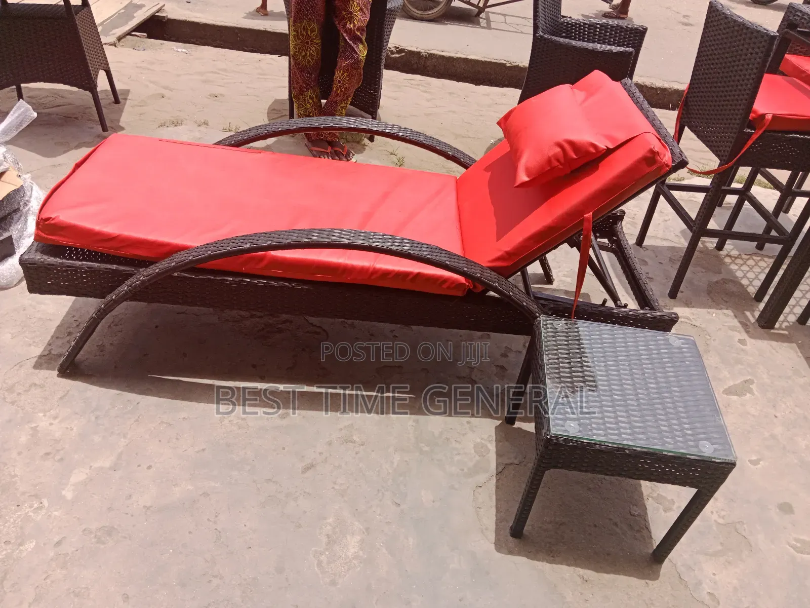 Set of Sweeming Pool One Chair and Stool
