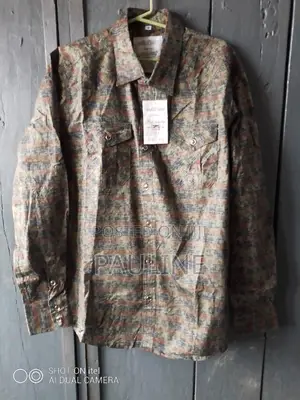 Medium Size Multicolored Cotton Long Sleeve Men's Shirt