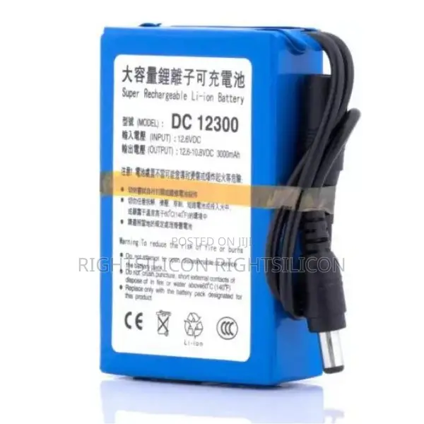 USA 12V Portable 3000mah Li-Ion Rechargeable Battery
