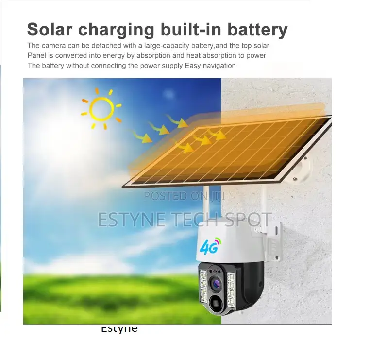 Solar 4g Sim Camera CCTV Screen Wireless Solar