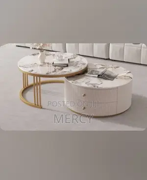 2 in 1 Center Table With Marble Top