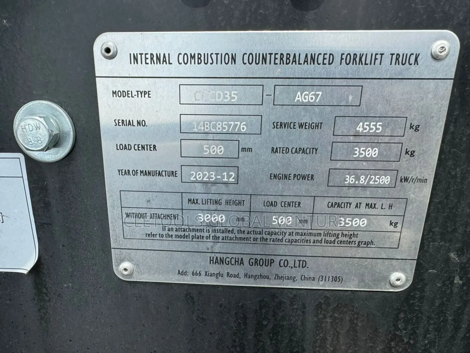 Forklift 3ton X 3meters