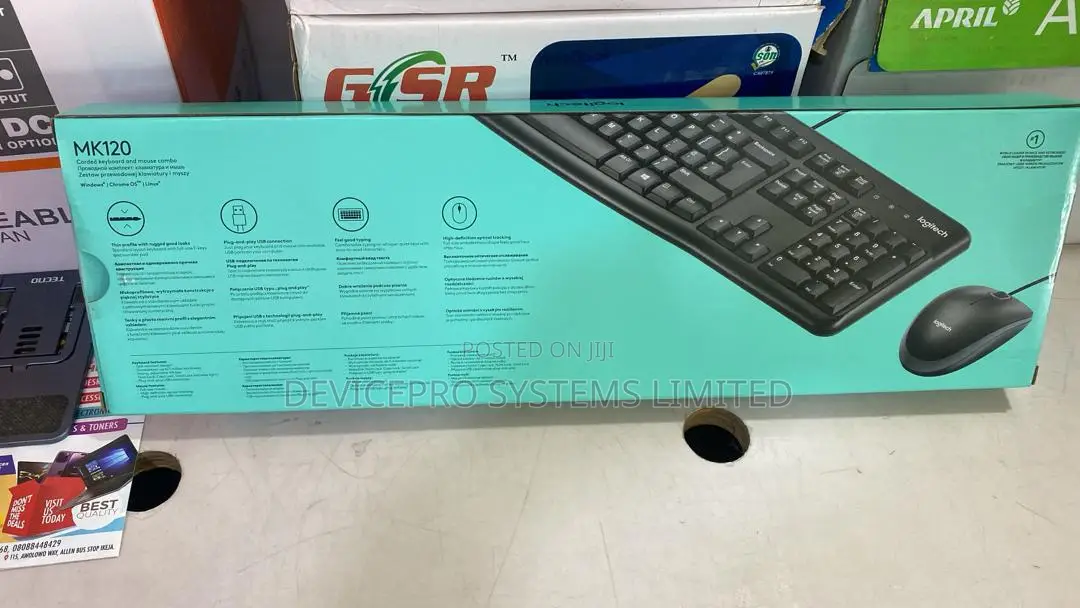 Logitech Mk120 Wired Combo Keyboard and Mouse