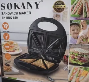 100% Original Sokany Sandwich Maker SK-BBQ-839