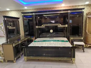 New Modern Luxury Turkish Bed With 2 Side Drawers Mirror