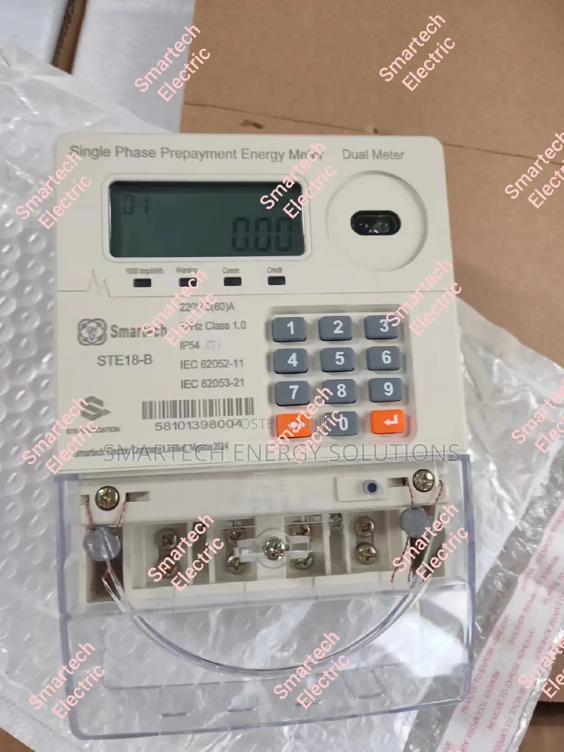 Single Phase Split STS Lora-Rf Energy Meter Wt Ciu/Ste18-Bs