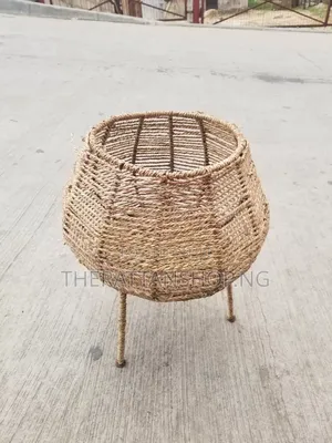 Hand-Woven Raffia Planter