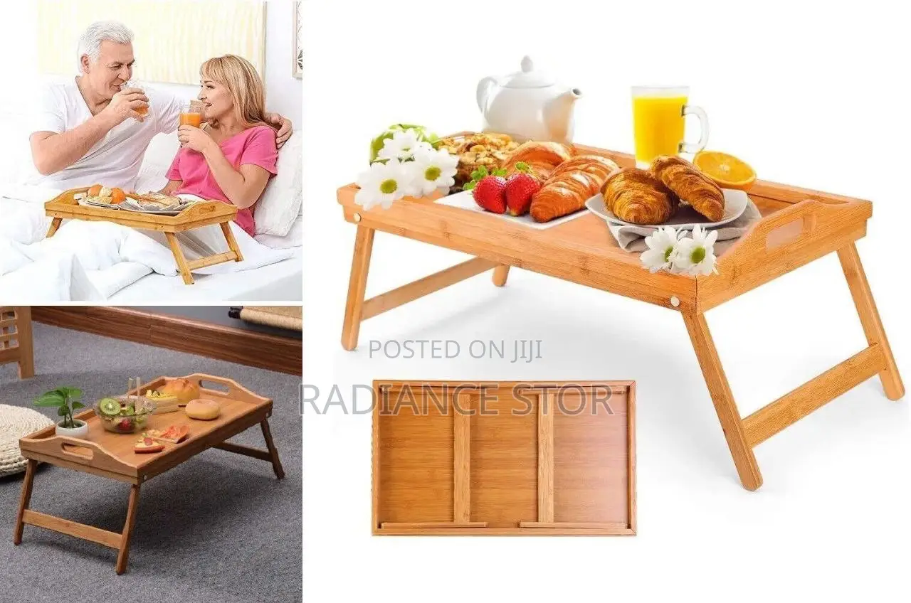 Multi Purpose Foldable Wooden Tray/Breakfast Serving Table