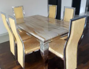 Brand New Imported Quality Marble Dining Table by 6 Seater