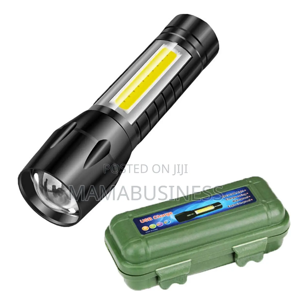 USB Charge XPE+COB Led Light Torch