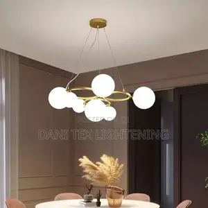 Kobuc Postmodern LED G9 Gold Pendant Lamp for Dining Roo