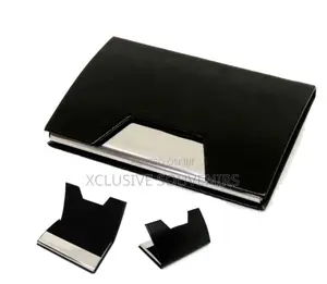 Personalized Business Leather Aluminum Metal Card Holder