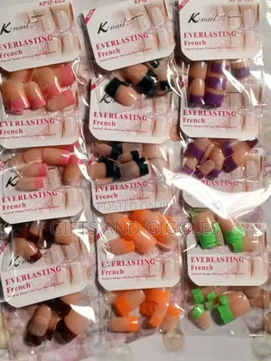Acrylic French Tip Nails (12 Peices)_wholesale
