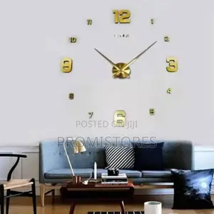 Diy Wall Numeral Decorative Wall Clock Black