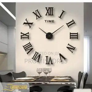 Diy Wall Numeral Decorative Wall Clock Black
