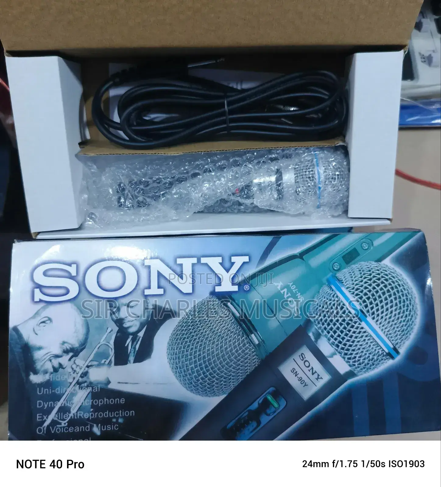 Original Sony SN-90Y Dynamic Wired Microphone