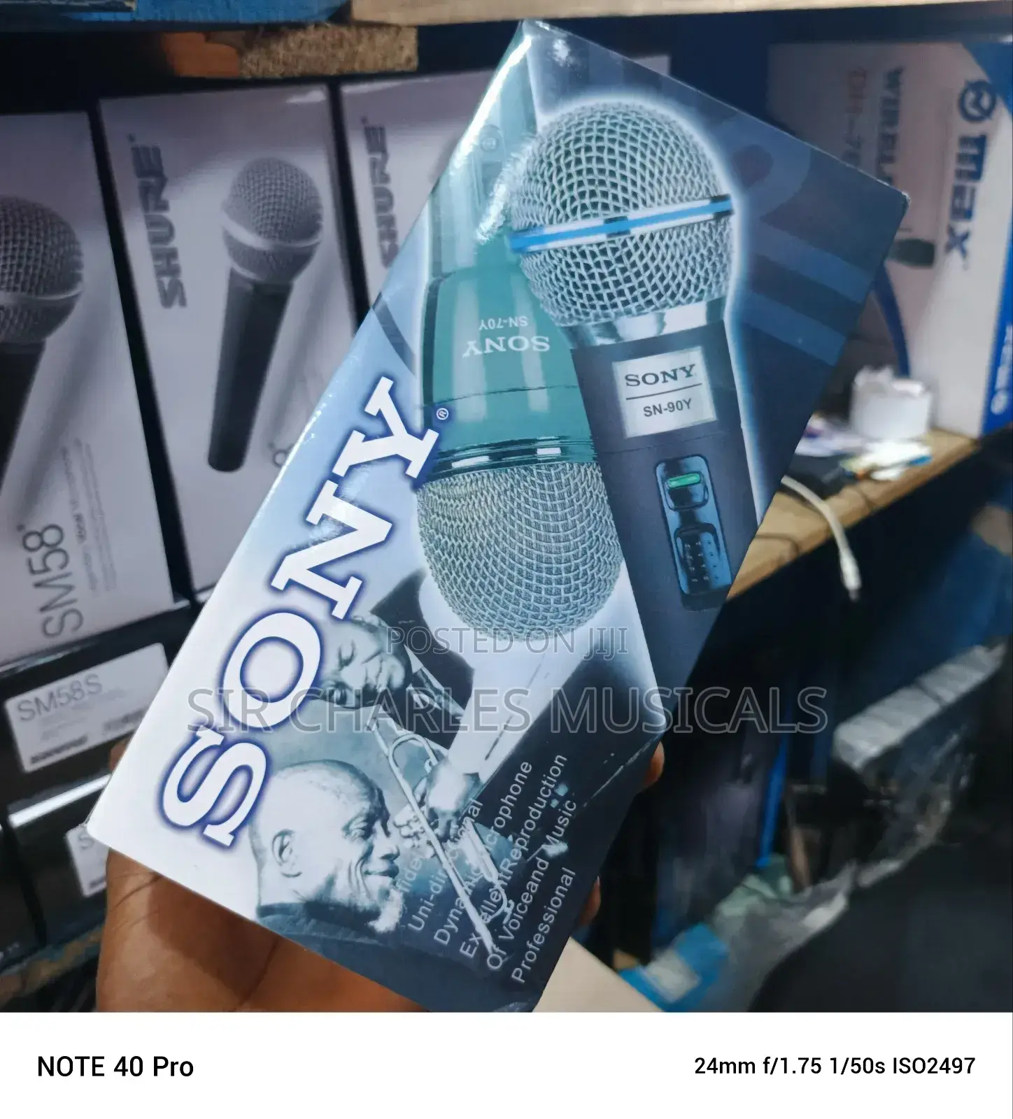 Original Sony SN-90Y Dynamic Wired Microphone
