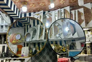 Wall Round Gold Frame Mirror 60cmx60cm.