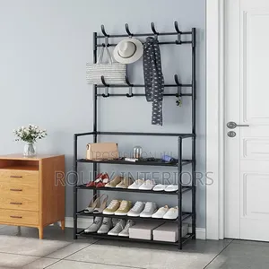 Shoe Cabinet, Shoe Rack With Coat Rack