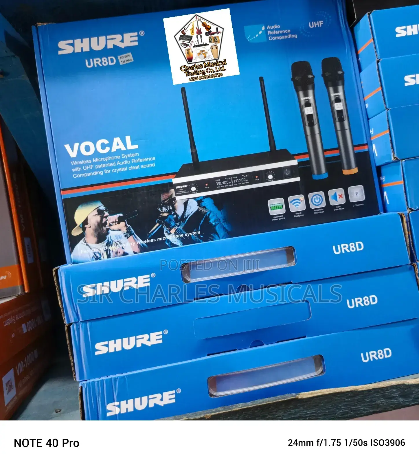 Original Shure UR8D Professional Wireless Microphone