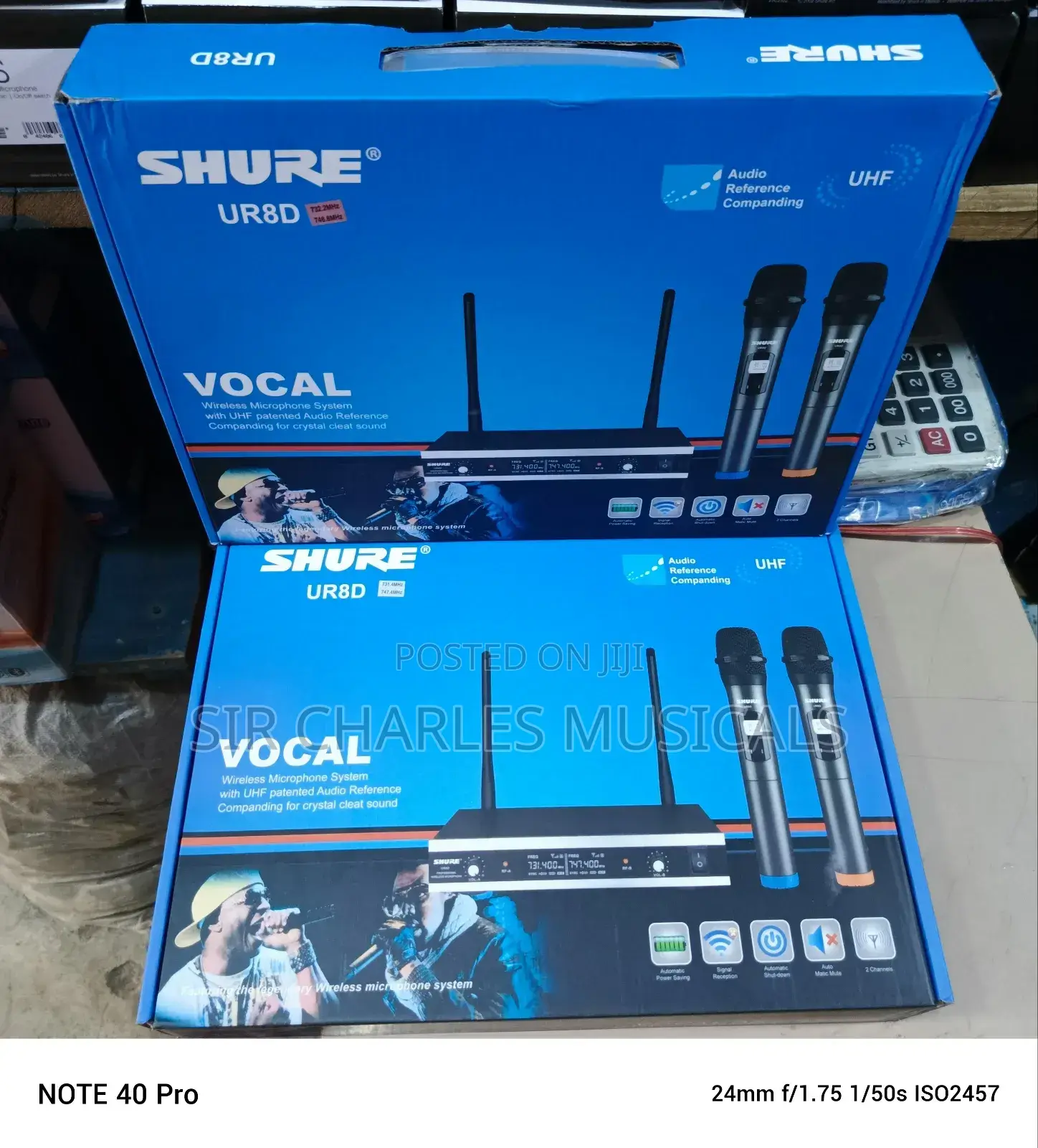 Original Shure UR8D Professional Wireless Microphone