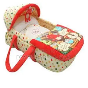 Baby Moses Portable Basket With Mosquito Net- Multicolor