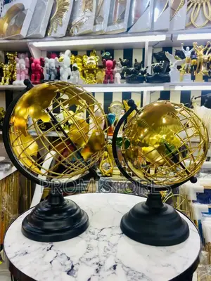 Gold World Map Decorative Design Big and Small.
