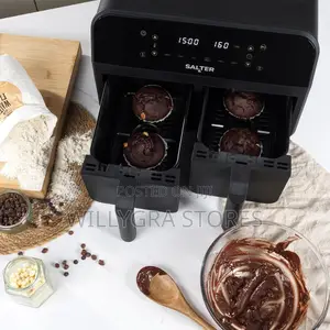 Salter Dual Air Fryer 2 X 3.7l Non-Stick Air Frying Drawers