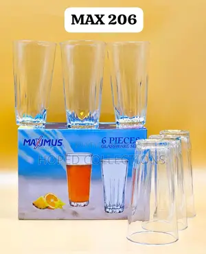 6 Pieces Maximus Glass Cups