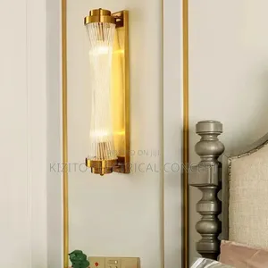 Spiral Crystal Gold Wall Lamp Sconce
