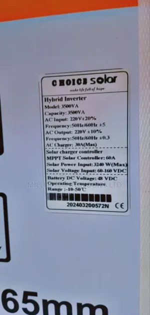 Choice Hybrid Inverter 3.5kva 48V Hybrid Inverter