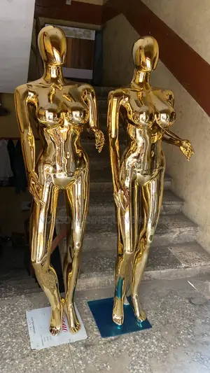 Dark Size 12 Gold Chrome Female Mannequin
