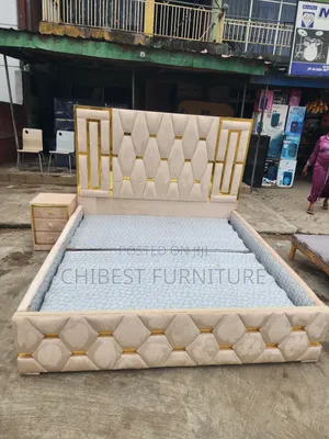 Quality 6by6 Upholstery Padded Bed Frame With One Bed Side