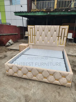 Quality 6by6 Upholstery Padded Bed Frame With One Bed Side