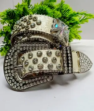 Rhinostone Thick Leader Luxury Belt