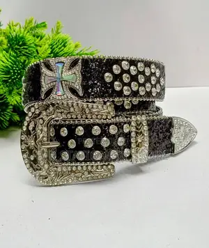 Rhinostone Thick Leader Luxury Belt