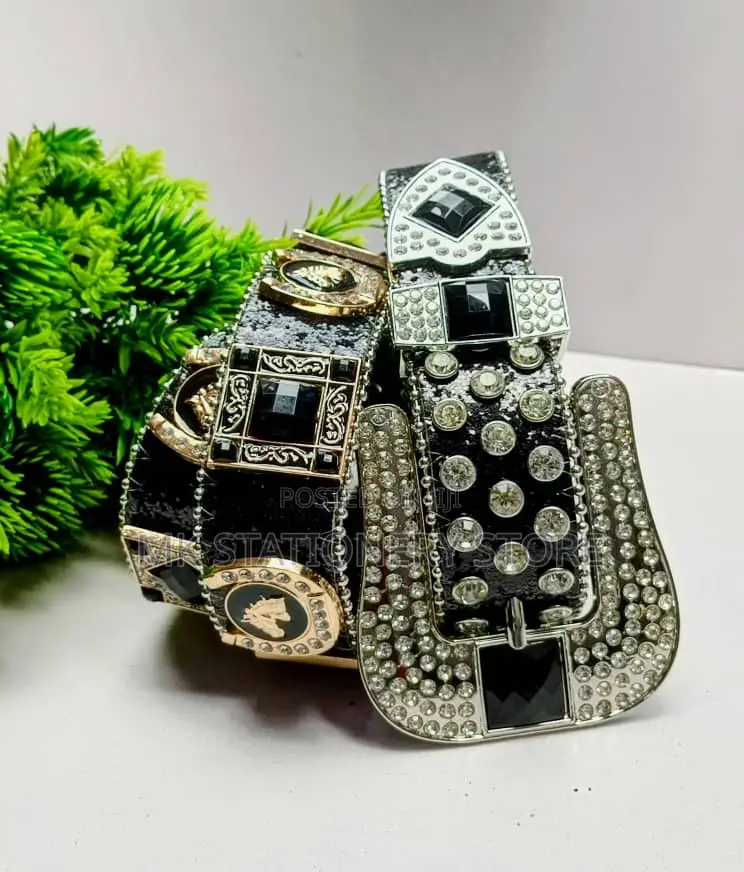 Rhinostone Thick Leader Luxury Belt