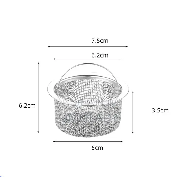 Stainless Steel Sink Strainer Basket Filter With Handle -1pc