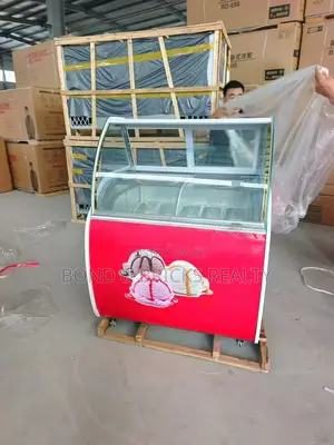 Red Ice Cream Chiller