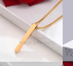 Block Pendant With Necklace