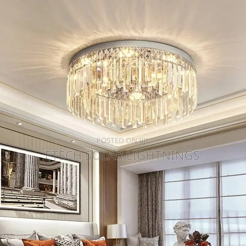 Round Light Luxury Led Ceiling Chandelier Light
