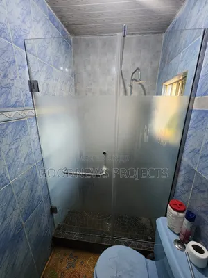 Silver Hinged Shower Glass
