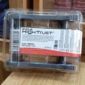 New Evolis High Trust Color YMCKO White 300 Prints Per Roll