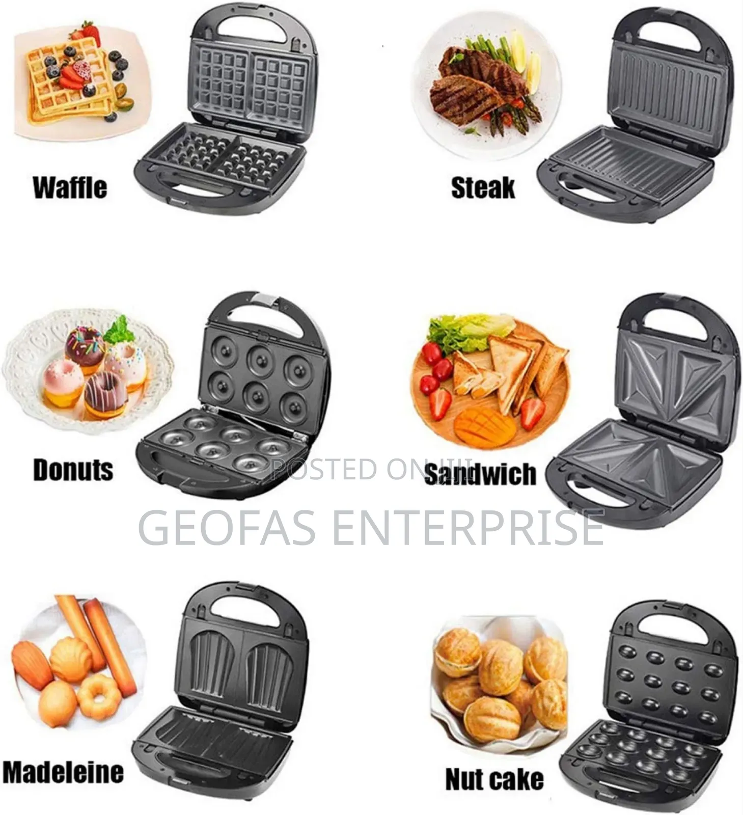 6in1 Electric Sandwich Machine