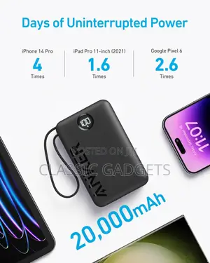 Anker Portable 22.5W High-Speed 20,000mah Power Bank