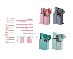 19pcs Set of Silica Gel Kitchen Utensils