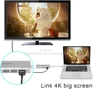 WIWU Type-C Adapter, 6 in 1 Macbook Hub for All PC