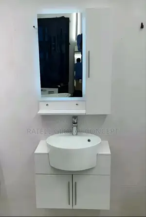 Wall Hanged Cabinet Wash Hand Basin With Storage Shelve