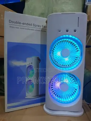 Double Ended Spray Rechargeable Fan With Led Light