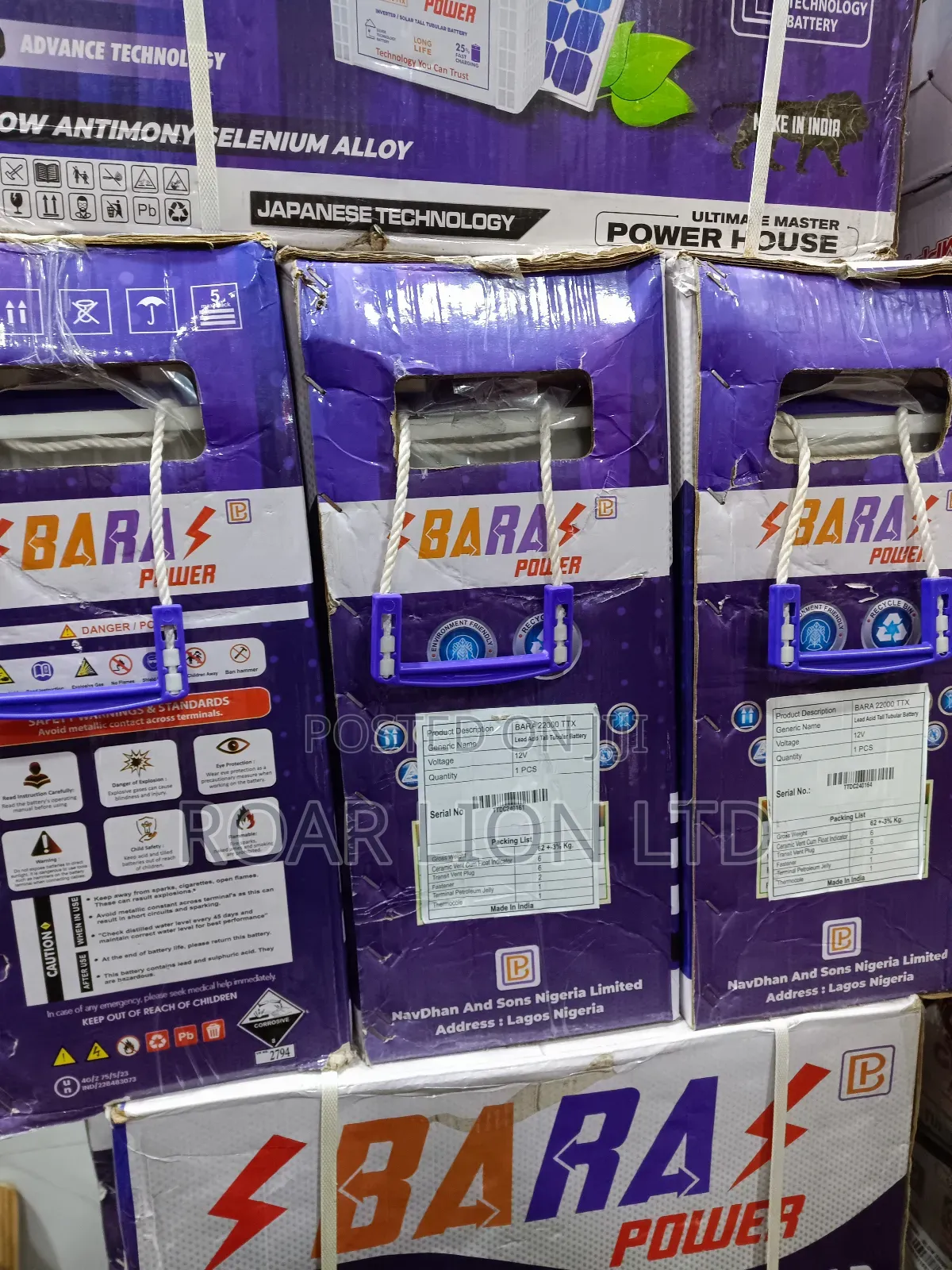 Bara 220ah Tubular Battery